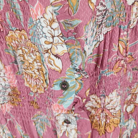 Nurture by Westbound Rose Bloom Top Womens 1X Floral Boho Fairycore Lagenlook - Picture 8 of 12